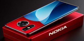 Nokia Maze Ultra 2025: Complete Guide to Rumored Specs, Price & Release Nokia Maze Ultra 2025 concept in red on a red wedge box, large display and triple rear camera